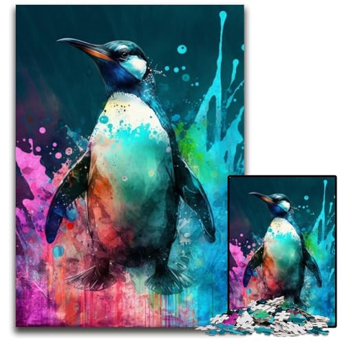 Puzzle für Erwachsene, 1000 Teile, Fantasy-Pinguin-Puzzles für Erwachsene, für Teenager und Familienspaß – DIY-Denkspiel als Geschenk, 26x38cm/10,23x14,96 Zoll von LiJianXXR