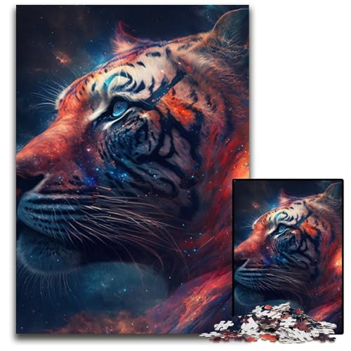 Puzzle für Erwachsene, 1000 Teile, Fantasy-Tiger-Puzzles für Erwachsene, für Teenager und Familienspaß – DIY-Denkspiel als Geschenk, 26x38cm/10,23x14,96 Zoll Puzzle für Erwachsene, 1000 Teile, Fantasy-Tiger-Puzzles für Erwachsene, für Teenager und Familienspaß – DIY-Denkspiel als Geschenk, 26x38cm/10,23x14,96 Zoll von LiJianXXR