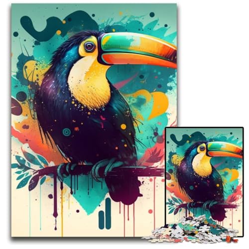 Puzzle für Erwachsene, 1000 Teile, Fantasy-Tukan, unmögliches Puzzle für Erwachsene, perfekt für Halloween, Weihnachten, Geburtstagsgeschenk, 26x38cm/10,23x14,96 Zoll Puzzle für Erwachsene, 1000 Teile, Fantasy-Tukan, unmögliches Puzzle für Erwachsene, perfekt für Halloween, Weihnachten, Geburtstagsgeschenk, 26x38cm/10,23x14,96 Zoll von LiJianXXR