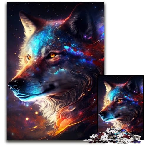 Puzzle für Erwachsene, 1000 Teile, Fantasy-Wolf, unmögliches Puzzle für Erwachsene, perfekt für Halloween, Weihnachten, Geburtstagsgeschenk, 26x38cm/10,23x14,96 Zoll Puzzle für Erwachsene, 1000 Teile, Fantasy-Wolf, unmögliches Puzzle für Erwachsene, perfekt für Halloween, Weihnachten, Geburtstagsgeschenk, 26x38cm/10,23x14,96 Zoll von LiJianXXR