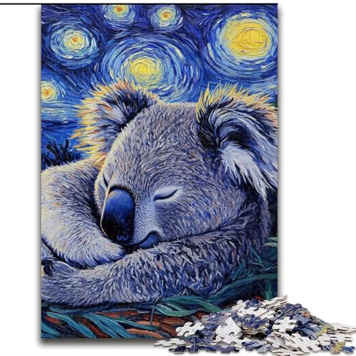 Puzzle für Erwachsene, 1000 Teile, Faultier-Nachthimmel, Puzzle aus Holz, DIY-Geschenk zur Heimdekoration, Denksportaufgabe für Erwachsene, 1000 Teile(50x75cm) von LiJianXXR