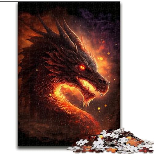 Puzzle für Erwachsene, 1000 Teile, Feuerdrache im Himmel, aus Holz, Kinder ab 14 Jahren, 50x75cm, Lernspielzeug für Teenager, Dekoration für Zuhause und das Büro Puzzle für Erwachsene, 1000 Teile, Feuerdrache im Himmel, aus Holz, Kinder ab 14 Jahren, 50x75cm, Lernspielzeug für Teenager, Dekoration für Zuhause und das Büro von LiJianXXR