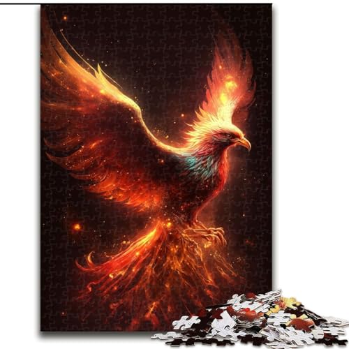 Puzzle für Erwachsene, 1000 Teile, Feuriger Phönix, Puzzle aus Karton, anspruchsvolles Denkspiel für Teenager, perfekt als Heimdekoration oder Geschenk, 1000 Stück(26x38cm) von LiJianXXR