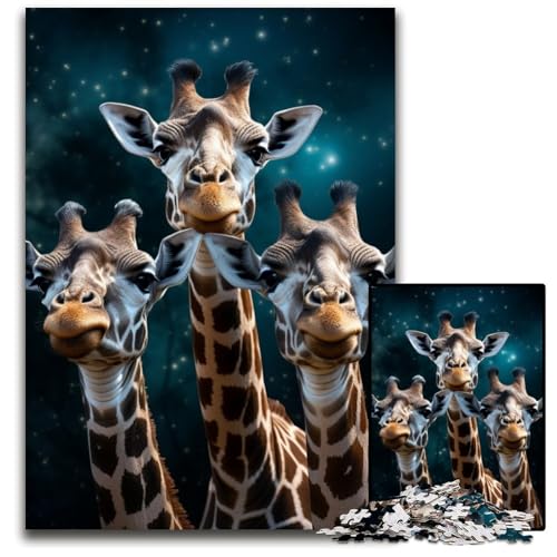 Puzzle für Erwachsene, 1000 Teile, Galaxie-Giraffe, anspruchsvolle Puzzles, perfekt für Teenager und Sammler, ideale Heimdekoration und Reisegeschenk, 26x38cm/10,23x14,96 Zoll Puzzle für Erwachsene, 1000 Teile, Galaxie-Giraffe, anspruchsvolle Puzzles, perfekt für Teenager und Sammler, ideale Heimdekoration und Reisegeschenk, 26x38cm/10,23x14,96 Zoll von LiJianXXR