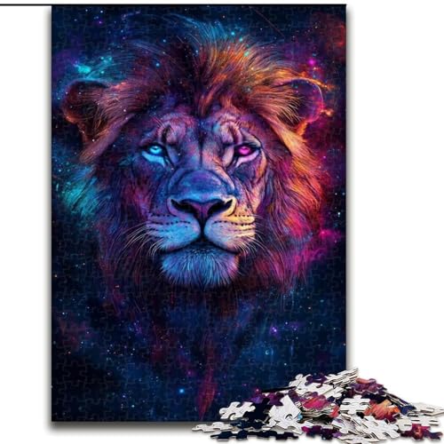 Puzzle für Erwachsene, 1000 Teile, Galaxie-Löwe, Puzzle aus Karton, interaktives Familienspiel, DIY-Heimdekoration, Gehirn-Herausforderung, Geschenk, 1000 Teile(26x38cm) von LiJianXXR