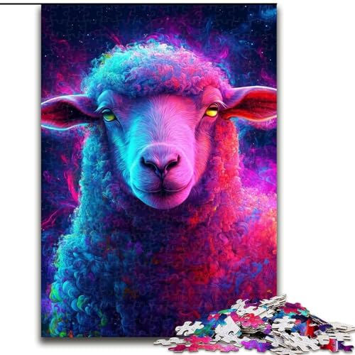 Puzzle für Erwachsene, 1000 Teile, Galaxie-Schaf, aus Karton, Familienaktivitätsspiel für Teenager, DIY-Heimdekoration, Denksportaufgabe, Geschenk, 1000 Teile(26x38cm) von LiJianXXR