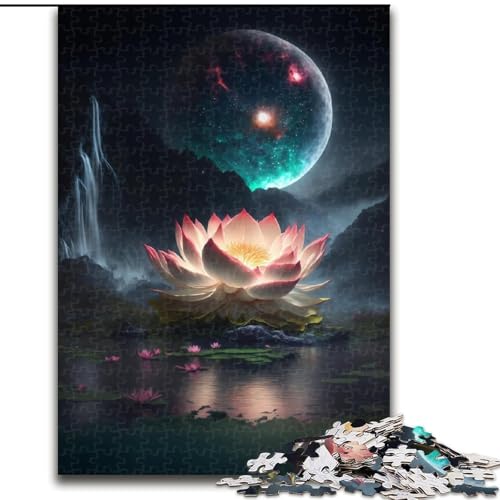Puzzle für Erwachsene, 1000 Teile, Galaxy Fantasy Lotus, aus Holz, Kinder ab 14 Jahren, 50x75cm, Lernspielzeug für Teenager, Dekoration für Zuhause und Büro von LiJianXXR