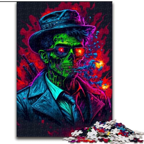 Puzzle für Erwachsene, 1000 Teile, Gangster-Zombie, Elegantes Puzzle aus Karton, anspruchsvolles DIY-Denkspiel, interaktives Familienspiel, 1000 Teile(26x38cm) von LiJianXXR