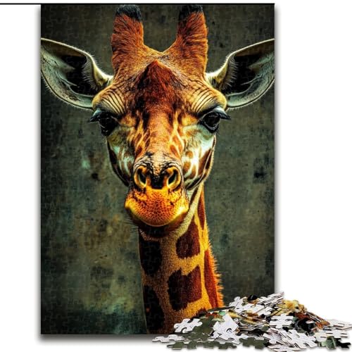 Puzzle für Erwachsene, 1000 Teile, Giraffenkunst, Familienspiel, Stressabbau, schwierige Herausforderung, EIN Kunstwerk für Kinder ab 14 Jahren (Größe 50x75cm) von LiJianXXR