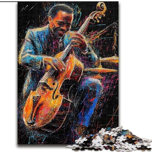 Puzzle für Erwachsene, 1000 Teile, Gitarrenspiel, Familienunterhaltungsspielzeug, ganze Familie, ab 14 Jahren (Größe 26x38cm) von LiJianXXR