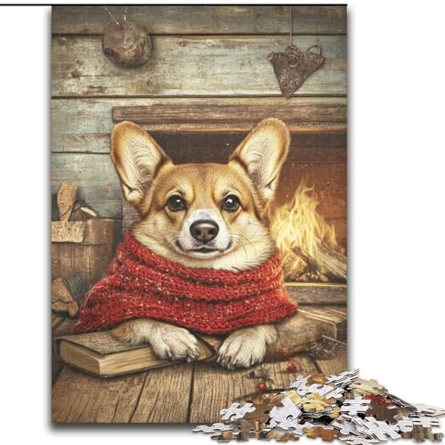 Puzzle für Erwachsene, 1000 Teile, Happy Corgi, Spielzeug, Lernspiele, Stressabbau, Eltern-Kind-Interaktion (Größe 26x38cm) von LiJianXXR