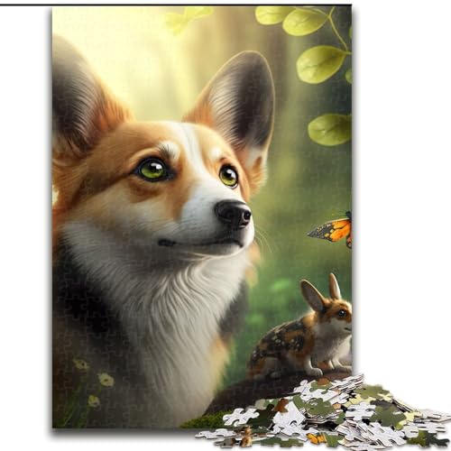 Puzzle für Erwachsene, 1000 Teile, Hund mit Hamster, Puzzle aus Karton, DIY-Geschenk zur Heimdekoration, Denksportaufgabe für Erwachsene, 1000 Teile(26x38cm) von LiJianXXR