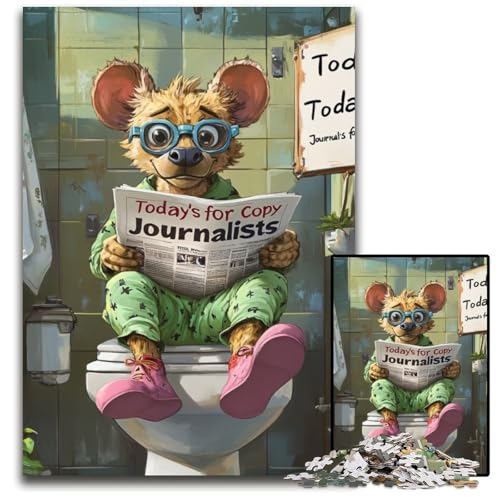Puzzle für Erwachsene, 1000 Teile, Hyena Go Toilet, Unmögliches Puzzle für Erwachsene, perfekt für Halloween, Weihnachten, Geburtstagsgeschenk, 50x75cm/19,68x29,52 Zoll Puzzle für Erwachsene, 1000 Teile, Hyena Go Toilet, Unmögliches Puzzle für Erwachsene, perfekt für Halloween, Weihnachten, Geburtstagsgeschenk, 50x75cm/19,68x29,52 Zoll von LiJianXXR