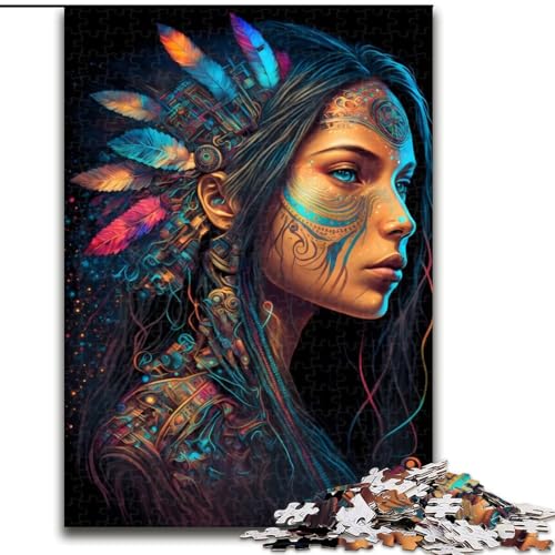 Puzzle für Erwachsene, 1000 Teile, Indianerprinzessin, aus Holz, ideal für Familienspaß, Entspannung, 50x75cm, pädagogisches und unterhaltsames Indoor-Spiel zur Heimdekoration Puzzle für Erwachsene, 1000 Teile, Indianerprinzessin, aus Holz, ideal für Familienspaß, Entspannung, 50x75cm, pädagogisches und unterhaltsames Indoor-Spiel zur Heimdekoration von LiJianXXR