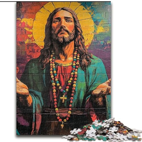 Puzzle für Erwachsene, 1000 Teile, Jesus, Familienunterhaltungsspielzeug, ganze Familie, ab 14 Jahren (Größe 50x75cm) von LiJianXXR