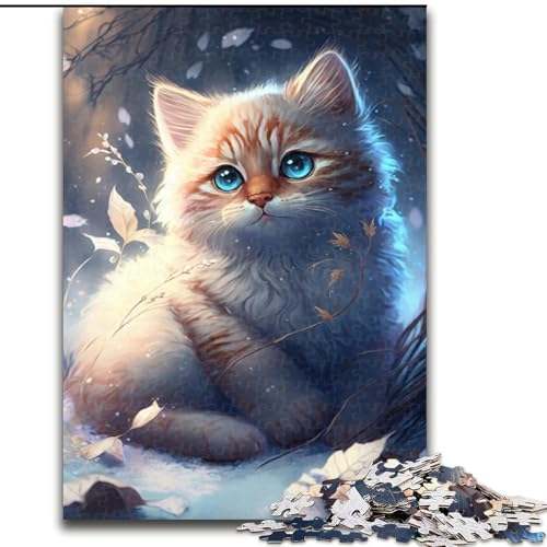 Puzzle für Erwachsene, 1000 Teile, Kätzchen im Schnee, aus Holz, einzigartige DIY-Geschenkidee zur Heimdekoration, 50x75cm, herausfordernd und unterhaltsam, Familienaktivität Puzzle für Erwachsene, 1000 Teile, Kätzchen im Schnee, aus Holz, einzigartige DIY-Geschenkidee zur Heimdekoration, 50x75cm, herausfordernd und unterhaltsam, Familienaktivität von LiJianXXR