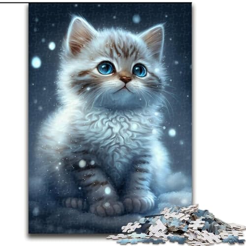 Puzzle für Erwachsene, 1000 Teile, Kätzchen im Schnee, aus Holz, für Jugendliche ab 14 Jahren, Heimdekoration, 50x75cm, Kunstwerk-Dekor, Intelligenzspielzeug für Familien-Indoor-Spiele Puzzle für Erwachsene, 1000 Teile, Kätzchen im Schnee, aus Holz, für Jugendliche ab 14 Jahren, Heimdekoration, 50x75cm, Kunstwerk-Dekor, Intelligenzspielzeug für Familien-Indoor-Spiele von LiJianXXR