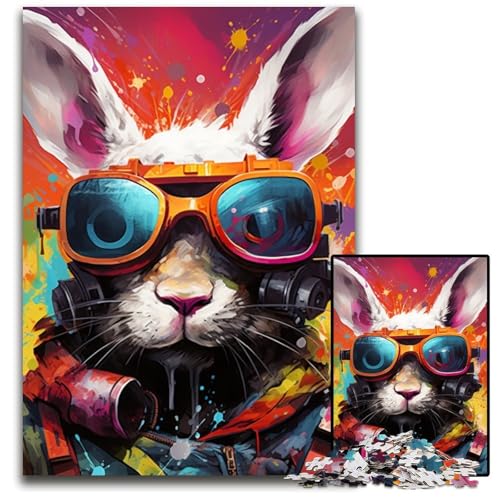 Puzzle für Erwachsene, 1000 Teile, Kaninchen, Unmögliches Puzzle für Erwachsene, Perfekt für Halloween, Weihnachten, Geburtstagsgeschenk, 50x75cm/19,68x29,52 Zoll Puzzle für Erwachsene, 1000 Teile, Kaninchen, Unmögliches Puzzle für Erwachsene, Perfekt für Halloween, Weihnachten, Geburtstagsgeschenk, 50x75cm/19,68x29,52 Zoll von LiJianXXR