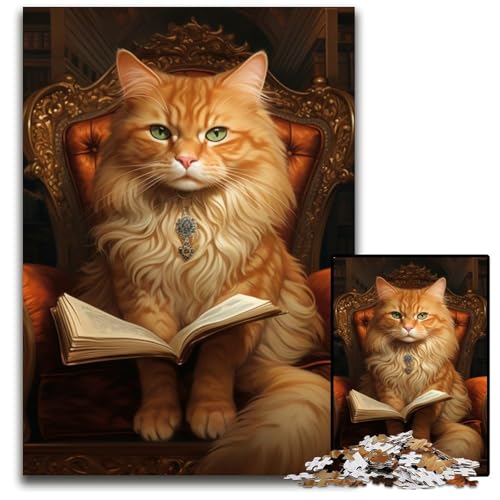 Puzzle für Erwachsene, 1000 Teile, Katzen-Lesebuch, Unmögliches Puzzle für Erwachsene, DIY-Geschenk zur Heimdekoration, Denksportaufgabe für Erwachsene, 50x75cm/19,68x29,52 Zoll Puzzle für Erwachsene, 1000 Teile, Katzen-Lesebuch, Unmögliches Puzzle für Erwachsene, DIY-Geschenk zur Heimdekoration, Denksportaufgabe für Erwachsene, 50x75cm/19,68x29,52 Zoll von LiJianXXR