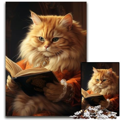 Puzzle für Erwachsene, 1000 Teile, Katzen-Lesebuch, anspruchsvolle Puzzles, Heimdekoration und Urlaubsspaß, 26x38cm/10,23x14,96 Zoll Puzzle für Erwachsene, 1000 Teile, Katzen-Lesebuch, anspruchsvolle Puzzles, Heimdekoration und Urlaubsspaß, 26x38cm/10,23x14,96 Zoll von LiJianXXR