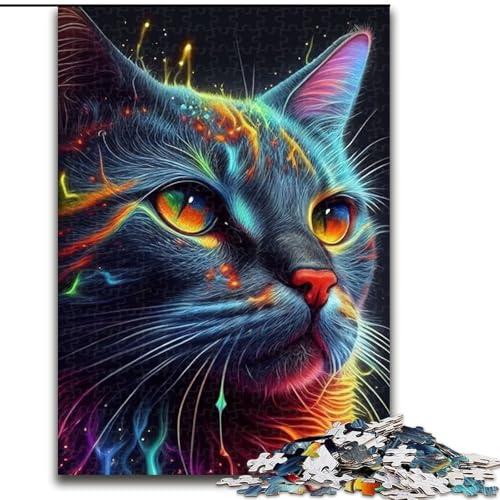 Puzzle für Erwachsene, 1000 Teile, Katzen-Pop-Art-Tiergesicht, aus Holz, Kinder ab 14 Jahren, 50x75cm, Lernspielzeug für Teenager, Dekoration für Zuhause und das Büro Puzzle für Erwachsene, 1000 Teile, Katzen-Pop-Art-Tiergesicht, aus Holz, Kinder ab 14 Jahren, 50x75cm, Lernspielzeug für Teenager, Dekoration für Zuhause und das Büro von LiJianXXR