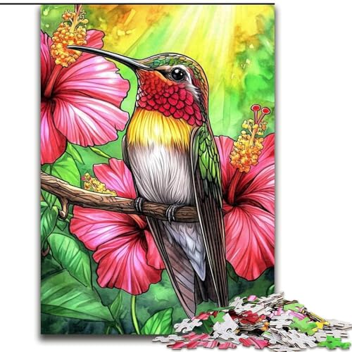 Puzzle für Erwachsene, 1000 Teile, Kolibri, für Kinder ab 14 Jahren, Lernspiel, Herausforderung, Spielzeug, Geschenk zum Geburtstag (Größe 26x38cm) von LiJianXXR
