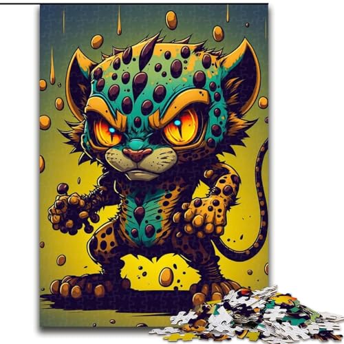 Puzzle für Erwachsene, 1000 Teile, Kung-Fu-Leopard, aus Holz, Geschenk für Männer und Frauen, Alltag und besondere Anlässe, 50x75cm, Geburtstagsfeier für Männer und Frauen von LiJianXXR