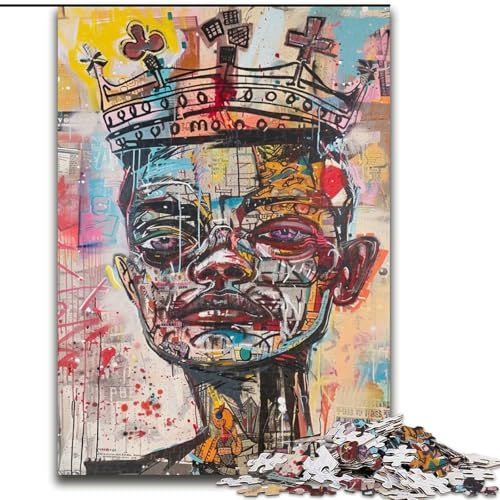 Puzzle für Erwachsene, 1000 Teile, Kunst im Basquiat-Stil, Familienunterhaltungsspielzeug, ganze Familie, ab 14 Jahren (Größe 50x75cm) von LiJianXXR
