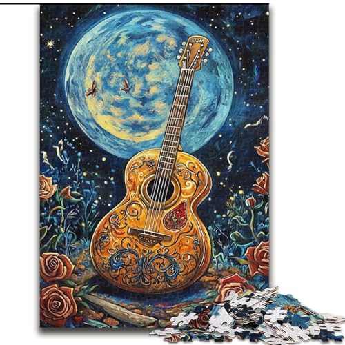 Puzzle für Erwachsene, 1000 Teile, Kunstgitarre, Stressabbau, schwierige Herausforderung, Wichtelgeschenke für Kinder ab 14 Jahren (Größe 26x38cm) von LiJianXXR