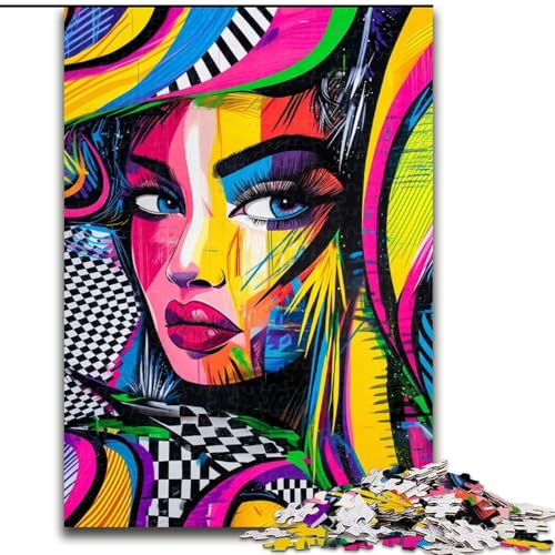 Puzzle für Erwachsene, 1000 Teile, Kunstmädchen, für Kinder ab 14 Jahren, Lernspiel, Herausforderung, Spielzeug, Geschenk zum Geburtstag (Größe 50x75cm) von LiJianXXR