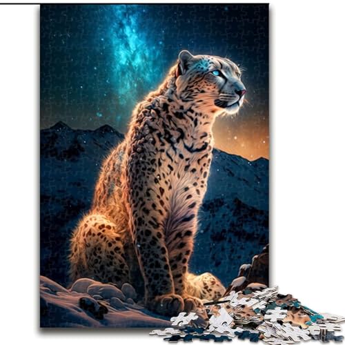 Puzzle für Erwachsene, 1000 Teile, Leopard, aus Holz, für Jugendliche ab 14 Jahren, Heimdekoration, 50x75cm, Kunstwerk-Dekor, Intelligenzspielzeug für Familien-Indoor-Spiele von LiJianXXR