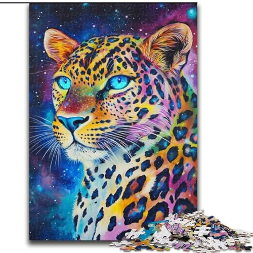 Puzzle für Erwachsene, 1000 Teile, Leopard, zum Stressabbau, schwierige Herausforderung, Wichtelgeschenke für Kinder ab 14 Jahren (Größe 50x75cm) von LiJianXXR