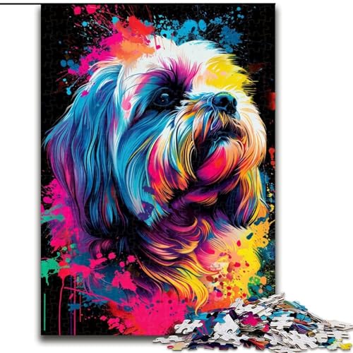 Puzzle für Erwachsene, 1000 Teile, Lhasa Apso-Hundekunst aus Holz, Kinder ab 14 Jahren, 50x75cm, Lernspielzeug für Teenager, Dekoration für Zuhause und das Büro Puzzle für Erwachsene, 1000 Teile, Lhasa Apso-Hundekunst aus Holz, Kinder ab 14 Jahren, 50x75cm, Lernspielzeug für Teenager, Dekoration für Zuhause und das Büro von LiJianXXR