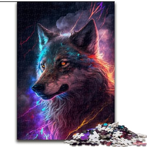 Puzzle für Erwachsene, 1000 Teile, Lightning Wolf, aus Holz, Kinder ab 14 Jahren, 50x75cm, Lernspielzeug für Teenager, Dekoration für Zuhause und das Büro Puzzle für Erwachsene, 1000 Teile, Lightning Wolf, aus Holz, Kinder ab 14 Jahren, 50x75cm, Lernspielzeug für Teenager, Dekoration für Zuhause und das Büro von LiJianXXR