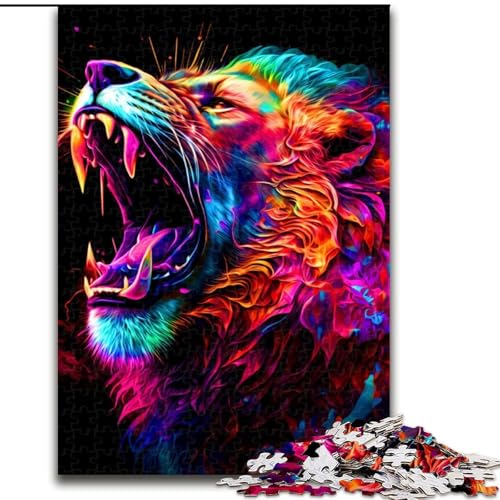 Puzzle für Erwachsene, 1000 Teile, Löwe aus Holz, Kinder ab 14 Jahren, 50x75cm, Familienspaß, Gehirntraining, Teenager von LiJianXXR