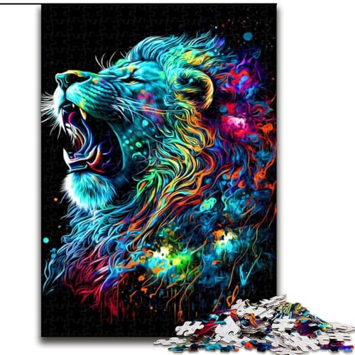 Puzzle für Erwachsene, 1000 Teile, Löwe. Aus Holz, ideal für Familienspaß, Entspannung, 50x75cm, lehrreiches und unterhaltsames Indoor-Spiel zur Inneneinrichtung Puzzle für Erwachsene, 1000 Teile, Löwe. Aus Holz, ideal für Familienspaß, Entspannung, 50x75cm, lehrreiches und unterhaltsames Indoor-Spiel zur Inneneinrichtung von LiJianXXR