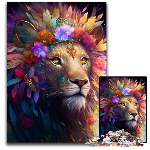 Puzzle für Erwachsene, 1000 Teile, Löwen-Puzzle für Erwachsene, für Teenager und Familienspaß – DIY-Denkspiel, Geschenk, 26x38cm/10,23x14,96 Zoll von LiJianXXR