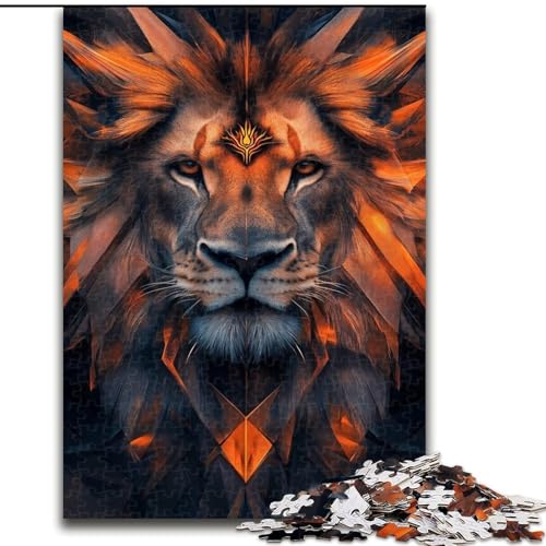 Puzzle für Erwachsene, 1000 Teile, Löwenkunst, Stressabbau, schwierige Herausforderung, Wichtelgeschenke für Kinder ab 14 Jahren (Größe 26x38cm) von LiJianXXR