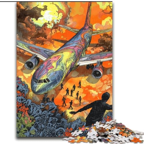 Puzzle für Erwachsene, 1000 Teile, Lost Plane, Familienunterhaltungsspielzeug, ganze Familie, ab 14 Jahren (Größe 50x75cm) von LiJianXXR
