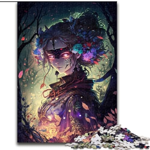 Puzzle für Erwachsene, 1000 Teile, Manga-Mädchen-Puzzle aus Holz, anspruchsvolles DIY-Denkspiel, interaktives Familienspiel, 1000 Teile(50x75cm) von LiJianXXR