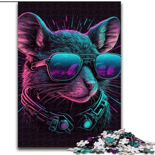 Puzzle für Erwachsene, 1000 Teile, Maus aus Holz, Kinder ab 14 Jahren, 50x75cm, Familienspaß, Gehirntraining, Teenager von LiJianXXR