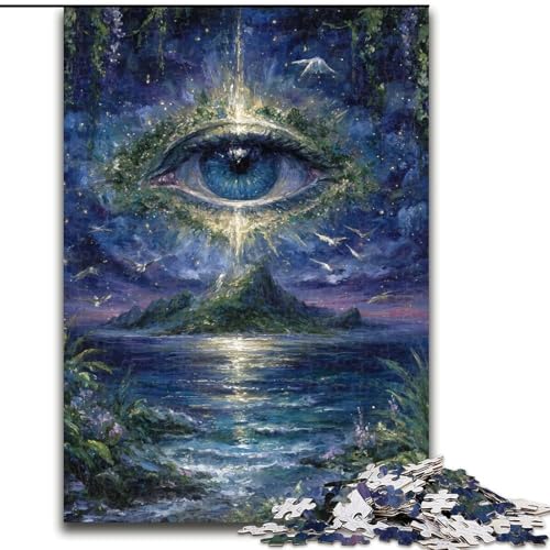 Puzzle für Erwachsene, 1000 Teile, Mysterious Eye, Spielzeug, Lernspiele, Stressabbau, Eltern-Kind-Interaktion (Größe 26x38cm) von LiJianXXR