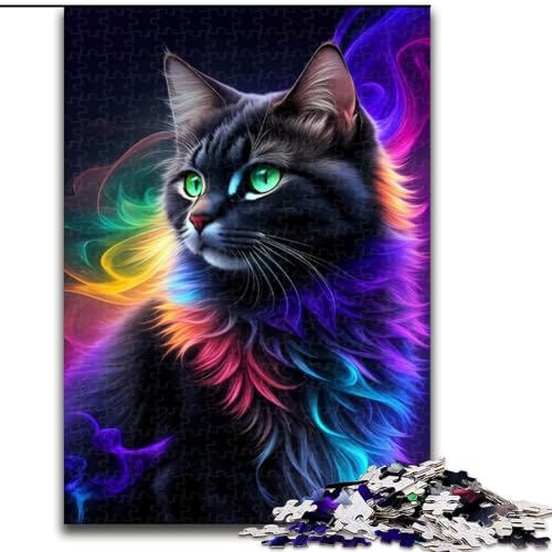Puzzle für Erwachsene, 1000 Teile, Mystische Schwarze Katze, aus Holz, Kinder ab 14 Jahren, 50x75cm, Lernspielzeug für Teenager, Dekoration für Zuhause und das Büro Puzzle für Erwachsene, 1000 Teile, Mystische Schwarze Katze, aus Holz, Kinder ab 14 Jahren, 50x75cm, Lernspielzeug für Teenager, Dekoration für Zuhause und das Büro von LiJianXXR