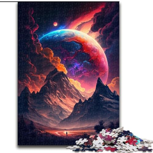 Puzzle für Erwachsene, 1000 Teile, Mystischer Berggipfel, aus Holz, interaktives Familienspiel, geeignet für Kinder ab 14 Jahren, 50x75cm, DIY-Kunstdekor von LiJianXXR