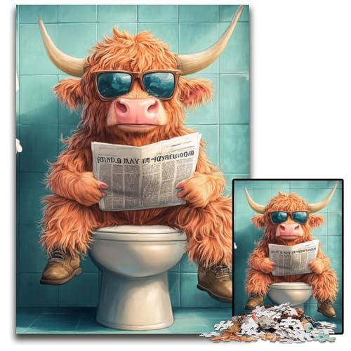 Puzzle für Erwachsene, 1000 Teile, Pink Yak Go Toilet, Unmögliches Puzzle für Erwachsene, perfekt für Halloween, Weihnachten, Geburtstagsgeschenk, 50x75cm/19,68x29,52 Zoll Puzzle für Erwachsene, 1000 Teile, Pink Yak Go Toilet, Unmögliches Puzzle für Erwachsene, perfekt für Halloween, Weihnachten, Geburtstagsgeschenk, 50x75cm/19,68x29,52 Zoll von LiJianXXR