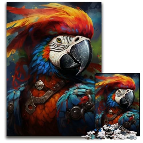 Puzzle für Erwachsene, 1000 Teile, Piratenpapagei, Unmögliches Puzzle für Erwachsene, Perfekt für Halloween, Weihnachten, Geburtstagsgeschenk, 50x75cm/19,68x29,52 Zoll Puzzle für Erwachsene, 1000 Teile, Piratenpapagei, Unmögliches Puzzle für Erwachsene, Perfekt für Halloween, Weihnachten, Geburtstagsgeschenk, 50x75cm/19,68x29,52 Zoll von LiJianXXR