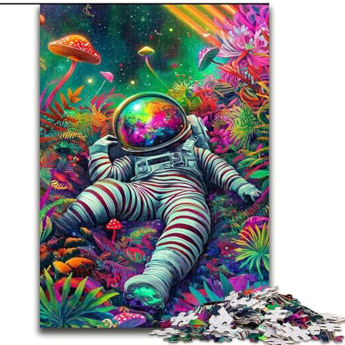 Puzzle für Erwachsene, 1000 Teile, Psychedelischer Astronaut, Spielzeug, Lernspiele, Stressabbau, Eltern-Kind-Interaktion (Größe 50x75cm) von LiJianXXR