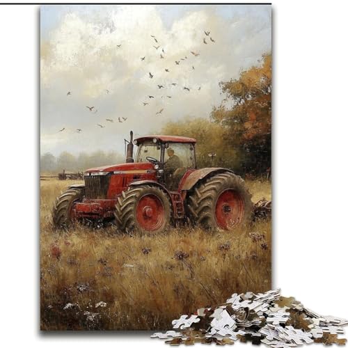 Puzzle für Erwachsene, 1000 Teile, Retro-Traktor, Stressabbau, schwierige Herausforderung, Wichtelgeschenke für Kinder ab 14 Jahren (Größe 26x38cm) von LiJianXXR