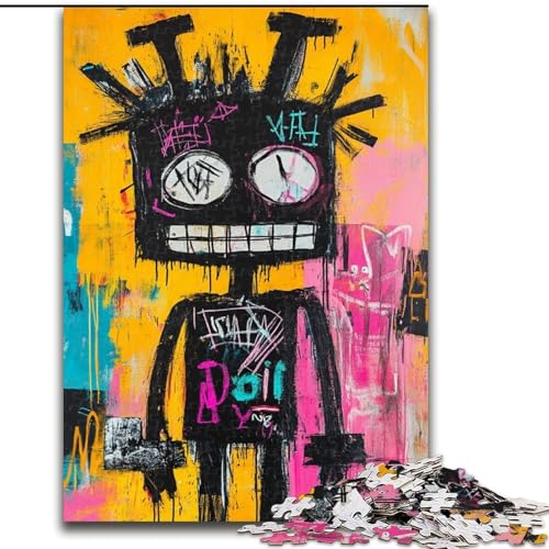 Puzzle für Erwachsene, 1000 Teile, Roboter im Basquiat-Stil, Familienunterhaltungsspielzeug, ganze Familie, ab 14 Jahren (Größe 50x75cm) von LiJianXXR