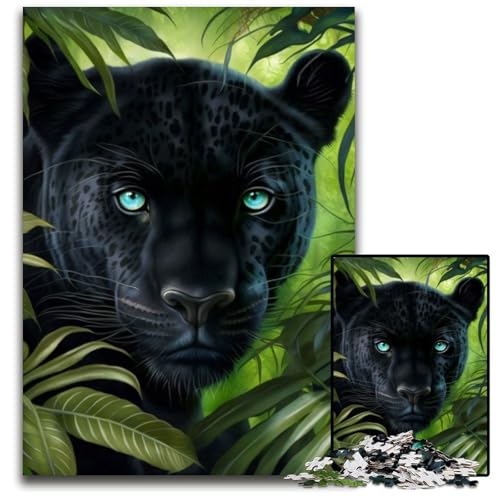 Puzzle für Erwachsene, 1000 Teile, Schwarzer Leopard, Puzzles für Erwachsene, für Teenager und Familienspaß – DIY-Denkspiel, Geschenk, 50x75cm/19,68x29,52 Zoll Puzzle für Erwachsene, 1000 Teile, Schwarzer Leopard, Puzzles für Erwachsene, für Teenager und Familienspaß – DIY-Denkspiel, Geschenk, 50x75cm/19,68x29,52 Zoll von LiJianXXR